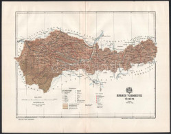 1894 Kolozs Vármegye Térképe, Tervezte: Gönczy Pál, 1 : 565.000, Bp., Posner Károly Lajos és Fia, A Pallas Nagy Lexikona - Autres & Non Classés