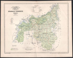 1897 Szabolcs Vármegye Térképe, Tervezte: Gönczy Pál, 1 : 540.000, Bp., Posner Károly Lajos és Fia, A Pallas Nagy Lexiko - Other & Unclassified