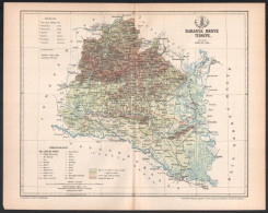 1893 Baranya Megye Térképe, Tervezte: Gönczy Pál, 1 : 500.000, Bp., Posner Károly Lajos és Fia, A Pallas Nagy Lexikona M - Otros & Sin Clasificación