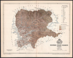 1896 Beszterce-Naszód Vármegye Térképe, Tervezte: Gönczy Pál, 1 : 470.000, Bp., Posner Károly Lajos és Fia, A Pallas Nag - Other & Unclassified