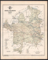 1896 Békés Vármegye Térképe, Tervezte: Gönczy Pál, 1 : 380.000, Bp., Posner Károly Lajos és Fia, A Pallas Nagy Lexikona  - Otros & Sin Clasificación