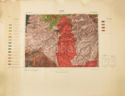 Magura Környékének Földtani Térképe 25. Zóna XXVI. Rovat, Geológiai Térkép. Rjz. Gabrovitz Camillo; Litográfia. Méretará - Andere & Zonder Classificatie