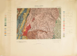 Krassova és Teregova Környékének Földtani Térképe 25. Zóna XXVI. Rovat, Geológiai Térkép. Rjz. Gabrovitz Camillo; Litogr - Autres & Non Classés