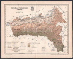 1894 Fogaras Vármegye Térképe, Tervezte: Gönczy Pál, 1 : 350.000, Bp., Posner Károly Lajos és Fia, A Pallas Nagy Lexikon - Otros & Sin Clasificación