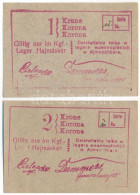 Hajmáskér / Hadifogolytábor 1914. 1K + 2K, 1. Kiadás T:AU / Hungary / Hajmáskér / POW Camp 1914. 1 Korona + 2 Korona, 1s - Non Classés