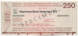 Hollandia DN "Általános Holland Bank" 250G "SPECIMEN" Utazási Csekk T:AU Jobb Szélen Hátoldalt Ragasztónyom  Netherlands - Sin Clasificación