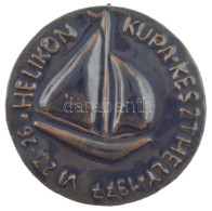 1977. "Helikon Kupa Keszthely 1977.VI.23-26." Mázas Kerámia Emlékérem (108mm) T:AU - Non Classés