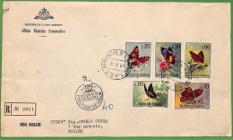 ZA1612  - SAN MARINO - Storia Postale - FDC COVER Primo Giorno BUTTERFLIES  1963 - FDC