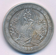 Amerikai Egyesült Államok 1899 (1997?) 1$ Ezüstözött Cu "Lucifer" Fantáziaveret T:AU USA 1899 (1997?) 1 Dollar Silver Pl - Non Classificati