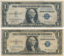 Amerikai Egyesült Államok 1935. 1$ Silver Certificate - Kisméretű", Kék Pecsét, "William Alexander Julian - Henry Morgen - Unclassified