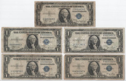 Amerikai Egyesült Államok 1935. 1$ Silver Certificate - Kisméretű", Kék Pecsét (5xklf Sorozat: 1935A, 1935B, 1935C, 1935 - Non Classificati