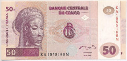 Kongó 2000. 50Fr T:UNC,AU Congo 2000. 50 Francs C:UNC,AU Krause P#91A - Ohne Zuordnung