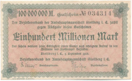 Németország / Weimari Köztársaság 1923. 100.000.000M T:F Folt Germany / Weimar Republic 1923. 100.000.000 Mark C:F Spot - Ohne Zuordnung