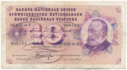 Svájc 1960. 10Fr T:F Switzerland 1960. 10 Francs C:F Krause P#45 - Sin Clasificación