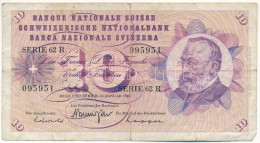 Svájc 1969. 10Fr T:F,VG Switzerland 1969. 10 Francs C:F,VG Krause P#45 - Non Classés