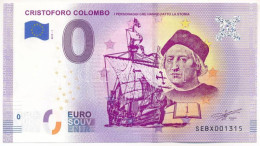 2019. 0E "Cristoforo Colombo - I Personaggi Che Hanno Fatto La Storia" Szuvenír Bankjegy "SEDL002602" T:UNC 2019. 0E "Cr - Unclassified