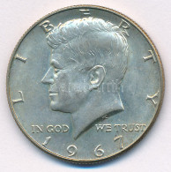 Amerikai Egyesült Államok 1967. 1/2$ Ag "Kennedy" T:XF Patina USA 1967. 1/2 Dollar Ag "Kennedy" C:XF Patina Krause KM#20 - Zonder Classificatie