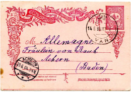 TURQUIE - ENTIER 20 P. DE VAN POUR ACHERN, 1904 - Storia Postale