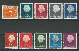 Niederlande NVPH 465b, 618-24b, 628-27b, 629b, 632b, 633b , Mi 613y, 6231-24y, 626-27y, 629y, 641y, 690y O - Usados