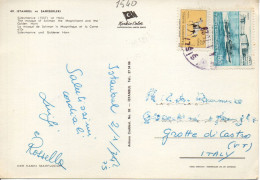 Philatelic Postcard With Stamps Sent From REPUBLIC OF TÜRKIYE To ITALY - Covers & Documents