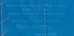 Plans D'architecte Et Documents: L'Agrandissement Du Pensionnat Saint-Pierre à St Brieuc (Côtes Du Nord) 1922 - Architettura