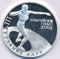 Fehéroroszország 2003. 20R Ag "2004-es Olimpiai Játékok, Athén - Súlylökés" T:PP Halvány Patina Belarus 2003. 20 Roubles - Non Classés