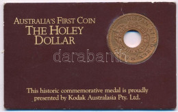 Ausztrália 1988. "A New South Wales-i Lyukas Dollár" Bronz Emlékérem Eredeti Karton Díszlapon T:UNC Kis Patina Australia - Zonder Classificatie