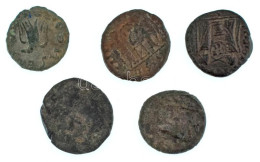 Római Birodalom 5db-os Bronz érmetétel T:VF,F Roman Empire 5pcs Bronze Coin Lot C:VF,F - Ohne Zuordnung