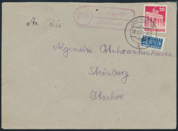 Bizone Brief Landpost Arlewatt über Husum 85 Zuschlagsmarke N. Itzehoe 12.5.1950 - Cartas & Documentos