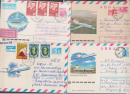 1976 Transport Airplanes.( YAK-40; TU-134)  4 P.Stationery USSR  Travel  To Bulgaria - Aviones