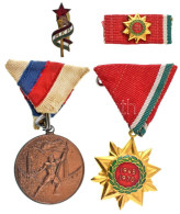 ~1945-1948. "MKP (Magyar Kommunista Párt)" Zománcozott Bronz Gomblyukjelvény (26x10mm) + 1970. "Felszabadulási Jubileumi - Non Classificati