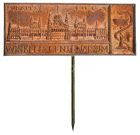 1963. "Budapest - Winkler Centenárium" Bronz Kitűző (18x43mm) T:AU - Non Classificati