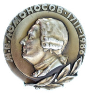 Szovjetunió 1986. "Mihail Lomonoszov Születésének 275. évfordulója" Lakkozott Al Kitűző (21mm) T:UNC Soviet Union 1986.  - Non Classés