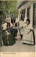 * T2/T3 Bánffyhunyad, Huedin; Bánffy-Hunyadi Népviselet, Erdélyi Folklór / Transylvanian Folklore (kis Szakadás / Small  - Ohne Zuordnung