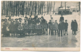 ** T2/T3 Detta, Ghedu, Deta; Jégpálya, Téli Sport. Ballon József Kiadása / Ice Skating Rink, Winter Sport (fl) - Unclassified