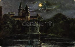 T2/T3 1940 Bajmócfürdő, Bojnické Kúpele (Bajmóc, Bojnice); Vár Este / Castle At Night / Bojnicky Hrad (fl) - Non Classificati