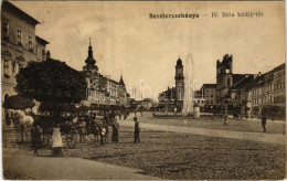 T2/T3 1918 Besztercebánya, Banská Bystrica; IV. Béla Király Tér, Szálloda A Rákhoz. Sonnenfeld Mór Kiadása / Square, Hot - Zonder Classificatie