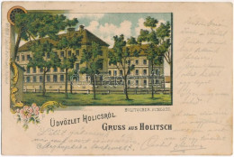 T2/T3 1900 Holics, Holic, Holitsch; Kastély / Schloss / Castle. Jacob Kallmann No. 1818. Art Nouveau, Floral, Litho (EK) - Sin Clasificación