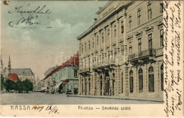 T2/T3 1909 Kassa, Kosice; Fő Utca, Schalkház Szálló. Kapható Keszler Lajosénál / Main Street, Hotel - Unclassified