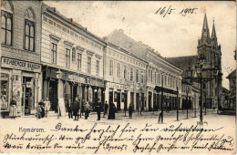 T2/T3 1905 Komárom, Komárno; Nádor Utca, Rehberger Sándor, Nagy Géza és Gyula, Fektor György üzlete. E.D.K. 143. / Stree - Unclassified