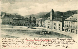 T2/T3 1902 Körmöcbánya, Kremnitz, Kremnica; Fő Tér, Gyógyszertár. Braun Ármin Kiadása / Main Square, Pharmacy (kis Szaka - Sin Clasificación