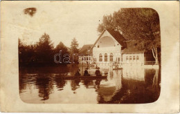 T2/T3 1914 Losonc, Lucenec; Csónakázó Tér és Tó / Lake. Photo (fl) - Ohne Zuordnung
