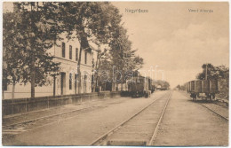 T2 1918 Nagyrőce, Gross-Rauschenbach, Velká Revúca; Vasútállomás, Vonatok. Fehér Dezső Kiadása / Railway Station, Trains - Unclassified