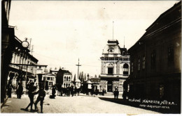 T2 1927 Nyitra, Nitra; Hlávné Námestie / Fő Tér, Vendéglő, üzletek / Main Square, Restaurant, Shops. Photo. Foto Rasofsk - Sin Clasificación