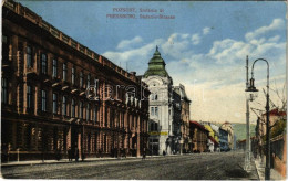 T2/T3 1912 Pozsony, Pressburg, Bratislava; Stefánia út, Liebel Ernő üzlete / Stefanie-Strasse / Street View, Shop (EK) - Ohne Zuordnung