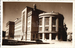 T2/T3 1937 Pozsony, Pressburg, Bratislava; Palác Komenského Univerzity / Comenius Egyetem, Automobil / Comenius Universi - Unclassified