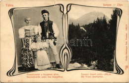 ** T3 Tátra, Magas-Tátra, Vysoké Tatry; Szepes, Parasztcsalád A Kárpátok Alatt, Ferenc József-csúcs. Feitzinger Ede 1902 - Non Classés