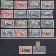 Falkland Islands 1938 King George / Pictorials 18v  * Mh (= Mint, Hinged)  (ZO165) - Falkland Islands