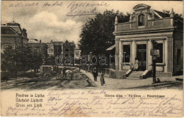 T2/T3 1904 Lipik, Glavna Ulica / Fő Utca, Étterem A Forráshoz, Lovaskocsi / Main Street, Restaurant, Horse-drawn Carriag - Non Classificati