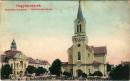T2/T3 1906 Nagybecskerek, Zrenjanin, Veliki Beckerek; Katolikus Templom, Piac / Katolicka Crkva / Church, Market (fl) - Sin Clasificación